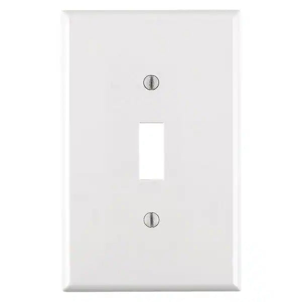 Leviton 1-Gang White Midway Toggle Nylon Wall Plate (10-Pack)