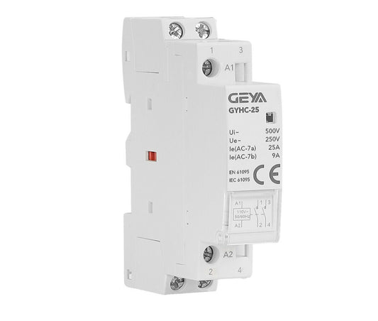 Modular AC Automatic Contactor 2P 25A 2NO 110V Household Contactor Din Rail
